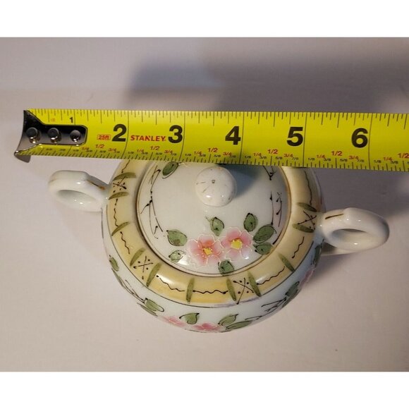 Sugar Bowl & Creamer Hand Painted Japanese Porcelain Made In Japan Vintage - Picture 8 of 11